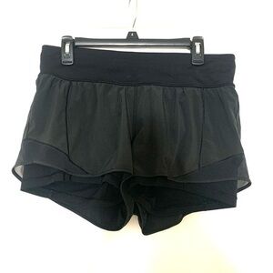 Lululemon Running Athletic Speed Up Shorts Black Size 12